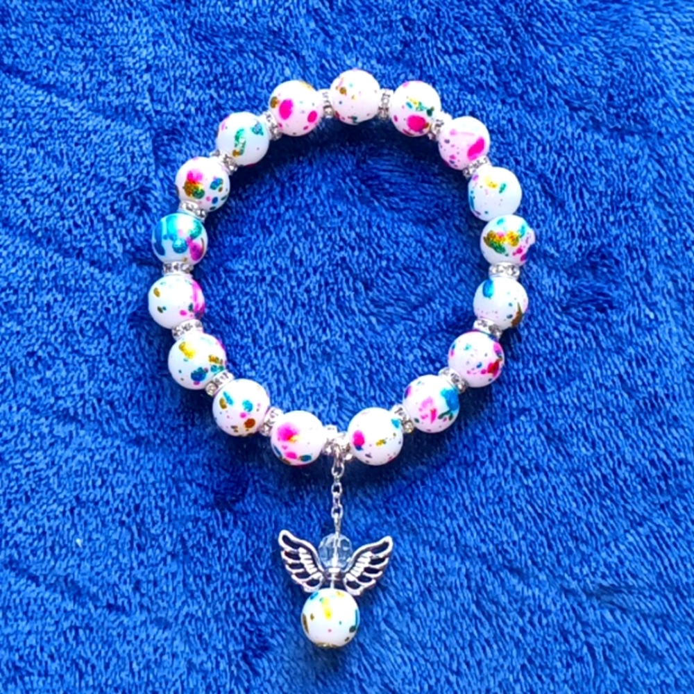 Lauriyana's handmade confetti angle bracelets